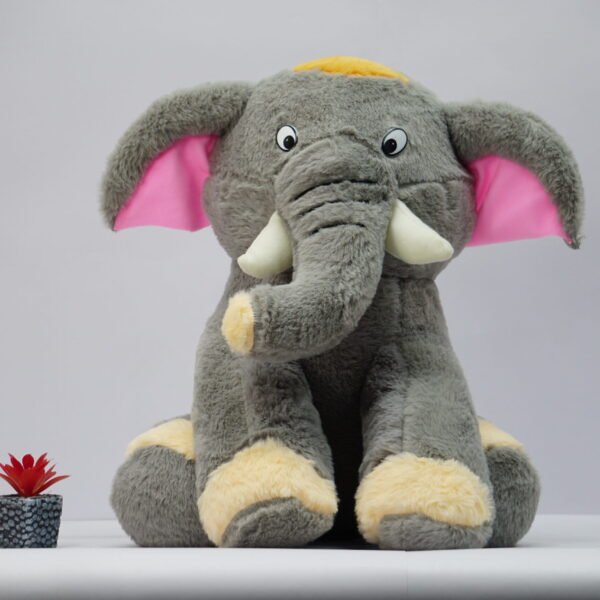 Furry baby elephant toy for baby