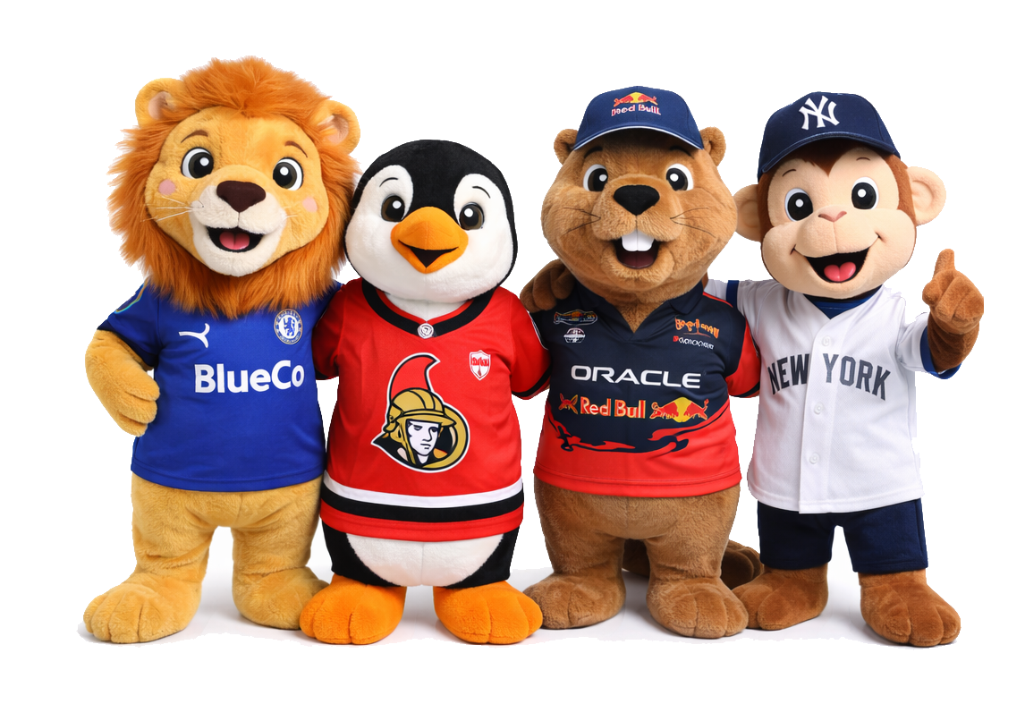 Custom plush mascot soft toys for branding and promotional use